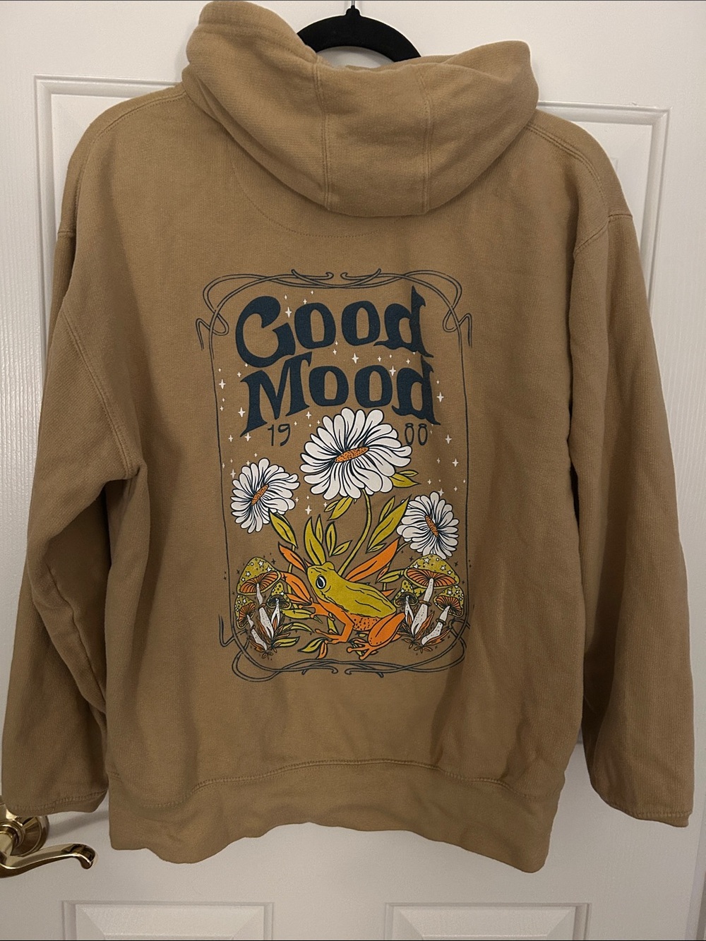 Good Mood Tan Pullover Hoodie - Men's Casual Pullover